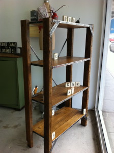 4 Tier Semi-Rustic Shelving Unit