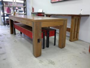 Blackbutt Dining Table and Bench Seats