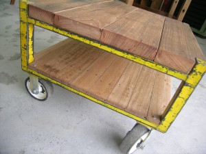 Yellow Metal Coffee Table