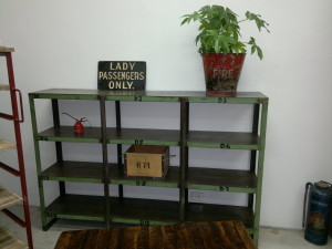 Green Metal Industrial Shelving Unit