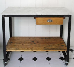 Metal-Framed-Butchers-Block-with-Clients-own-Marble-Top