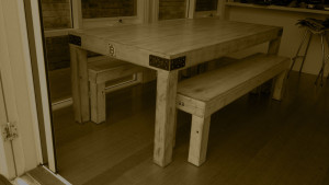 Semi-Industrial-Bianco-Table-&-Bench-Seats-Sepia