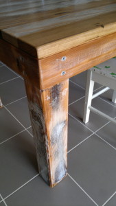 Semi-Industrial Dinng Table - Close up of Leg