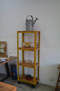 Yellow Metal Industrial Shelving Unit