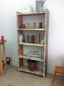 Oregon Shelving Unit with White Distressed Paint