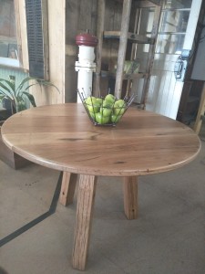 Round Table with Tripod Base - Recycled Blackbutt & Tallow Wood