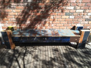 Wharf Style Bench Seat - Recycled Oregon & Recycled Hardwoods