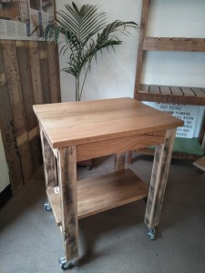 Recycled Blackbutt Workstation - Portable Island Bench